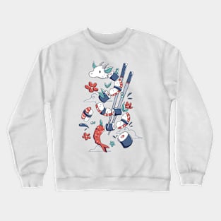 Dragonmaki Funny Sushi by Tobe Fonseca Crewneck Sweatshirt